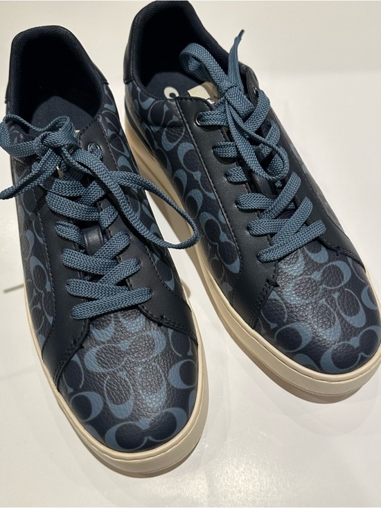 Coach Men\'s Midnight Navy Clip Signature Low-Top Sneakers main image 6